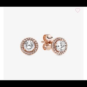 Pandora rose gold earrings